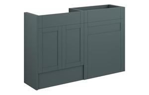 Abbi 1236mm Standard Basin & WC Unit Pack - Matt Green Camo (Oak Cab)